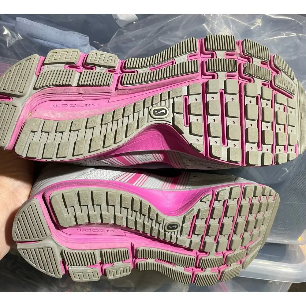NIKE Air Zoom Pegasus 29 women’s gray pink stripes size 8 sneakers ankle‎